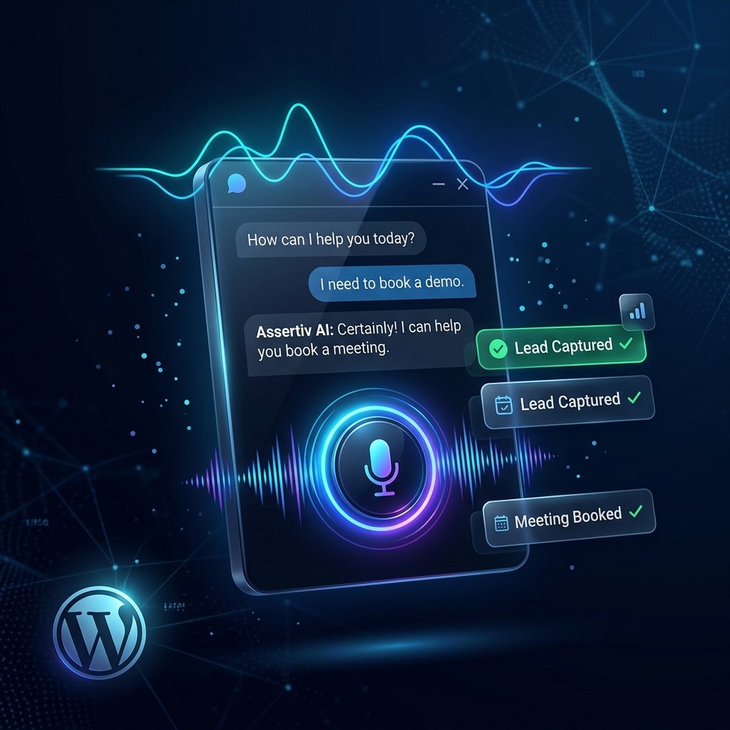 Assertiv AI Voice Agent — WordPress plugin hero screenshot