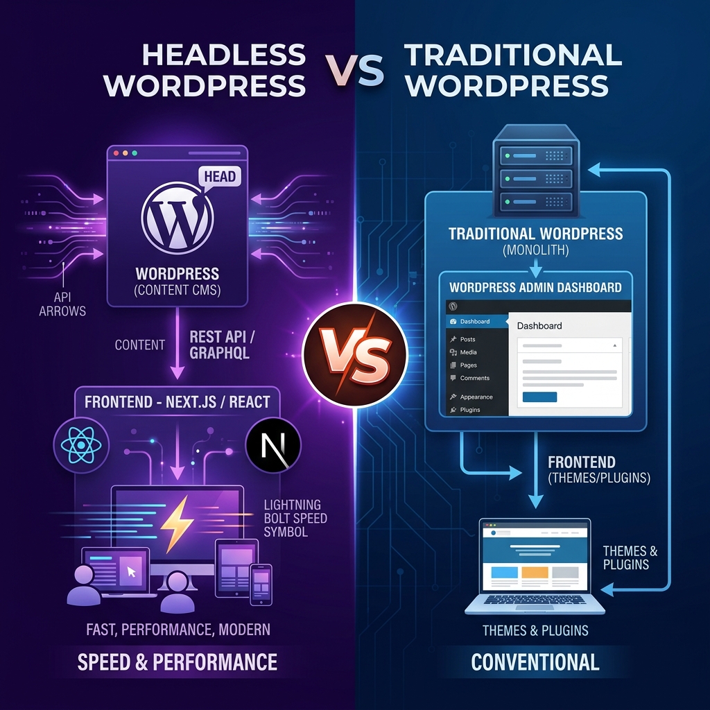 Headless WordPress vs Traditional WordPress Architecture Comparison 2026