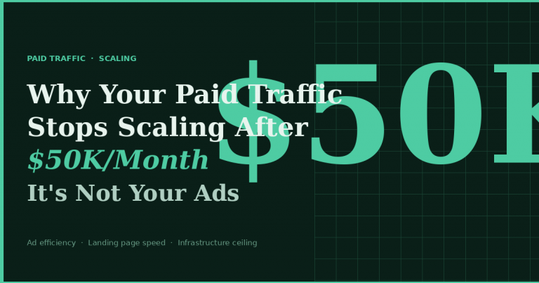 Why Your Paid Traffic Stops Scaling After $50K/Month