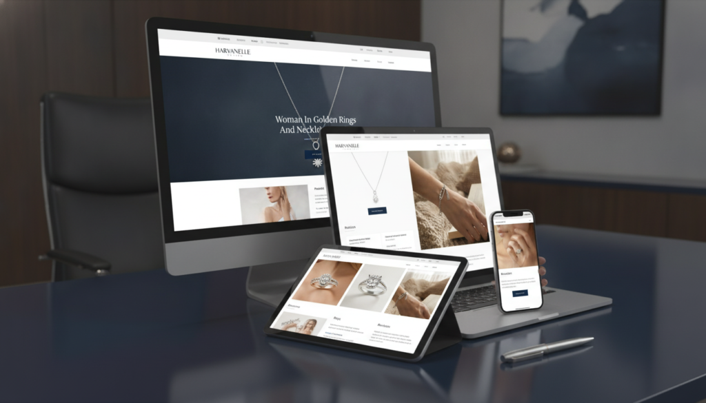 Harvanelle – Premium Jewelry eCommerce Website