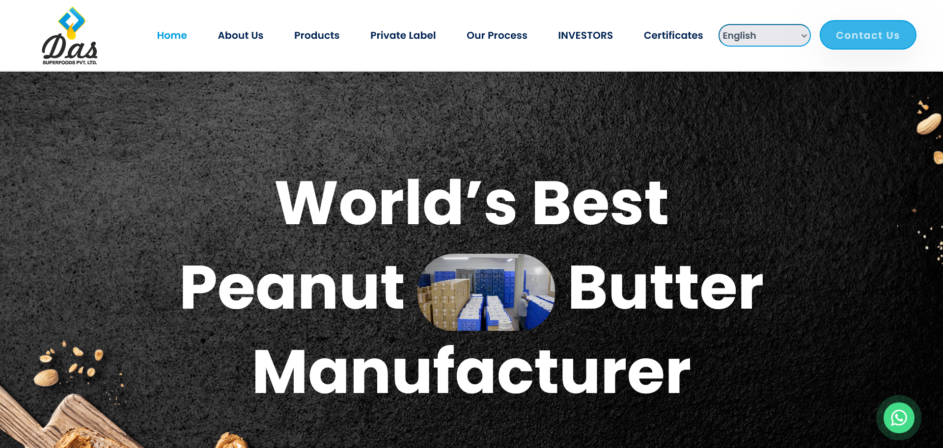Das Food India – Premium Peanut Butter & Superfoods Manufacturing Website