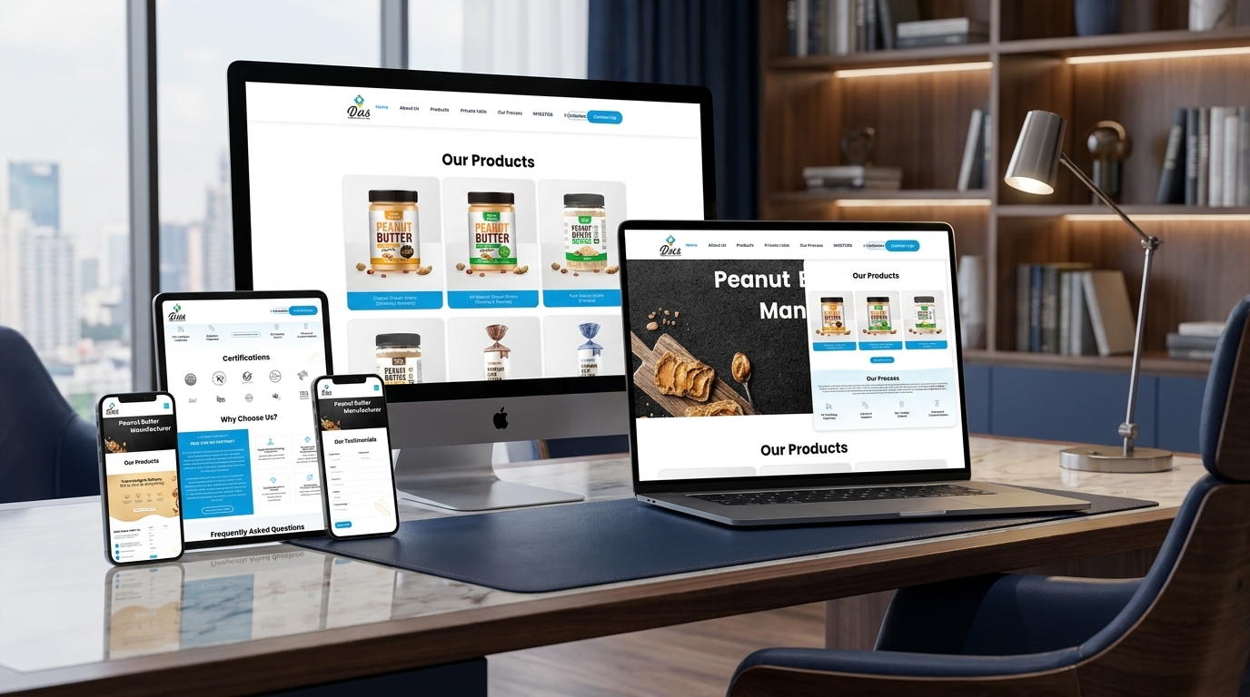 Das Food India – Premium Peanut Butter & Superfoods Manufacturing Website