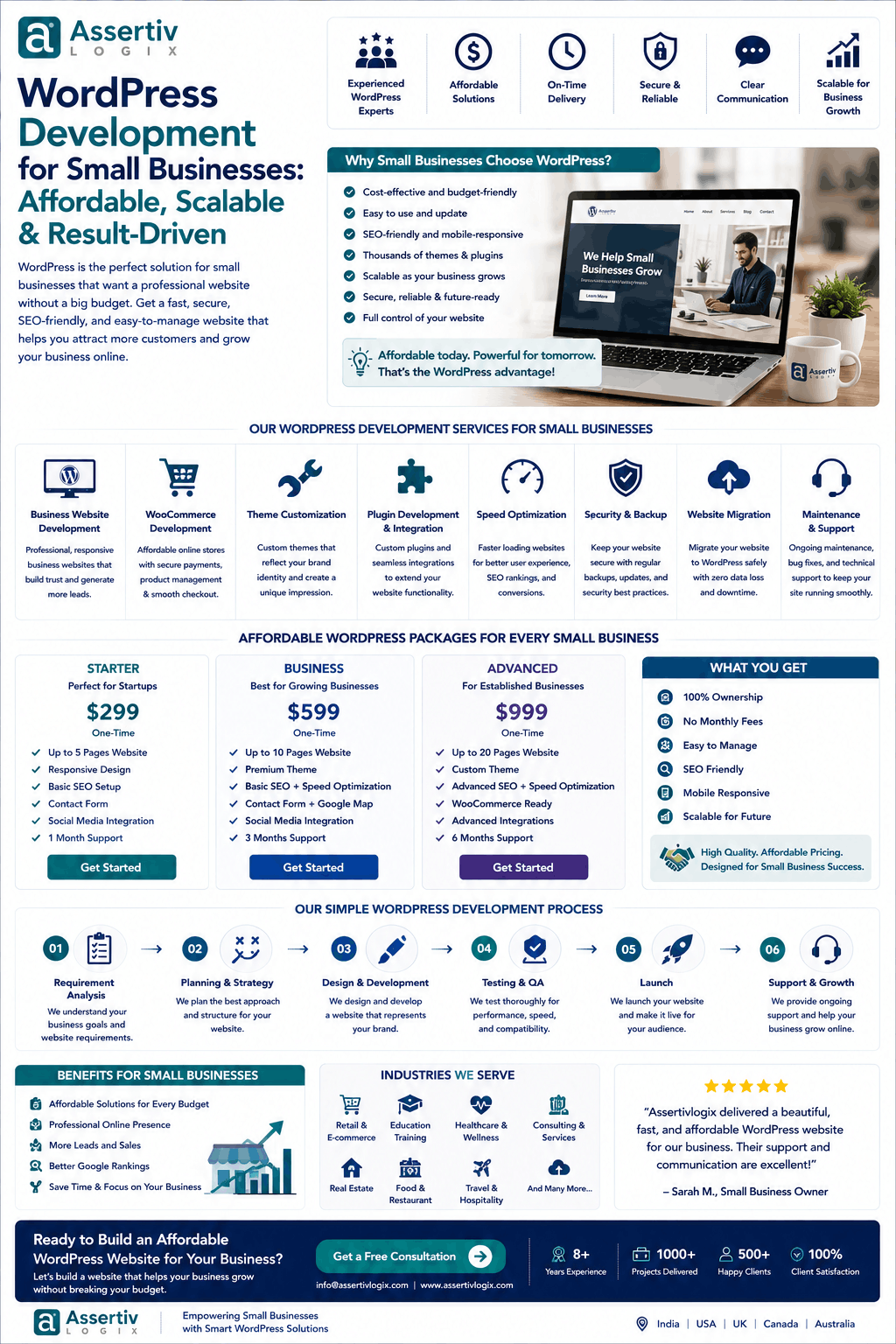 WordPress Development for Small Businesses Affordable