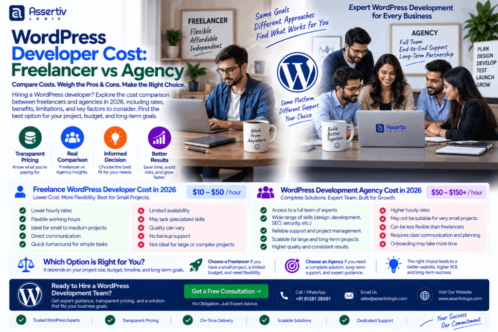 WordPress Developer Cost: Freelancer vs Agency