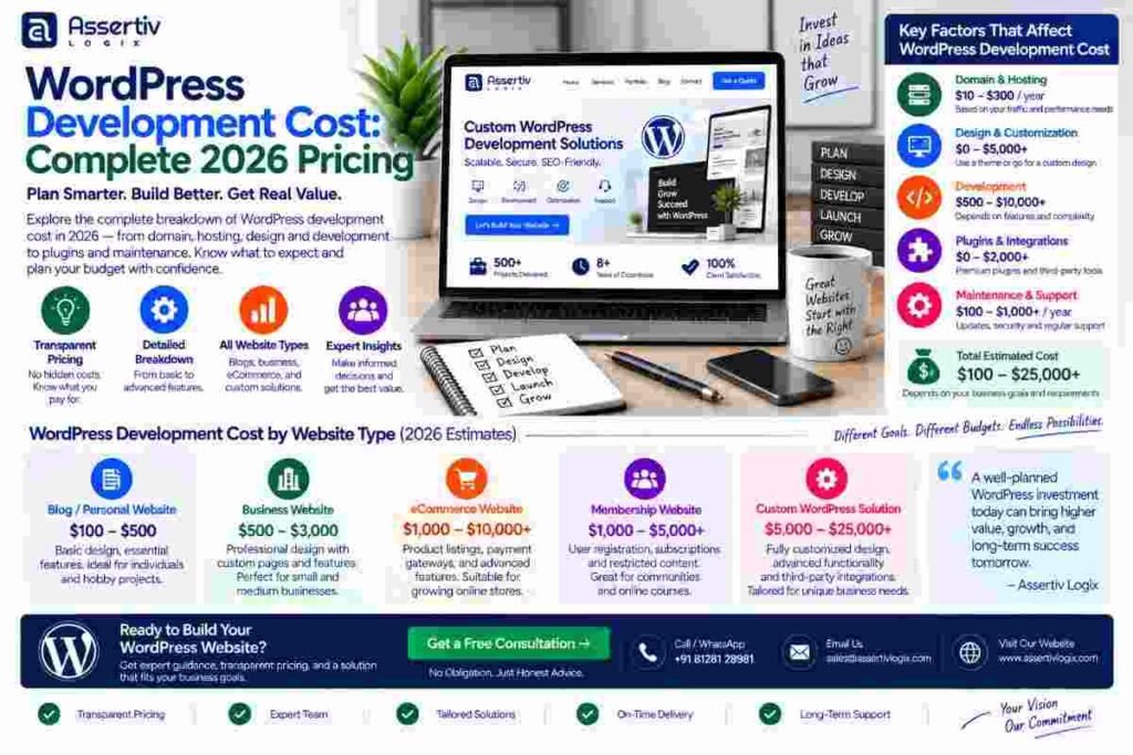 WordPress Development Cost: Complete 2026 Pricing