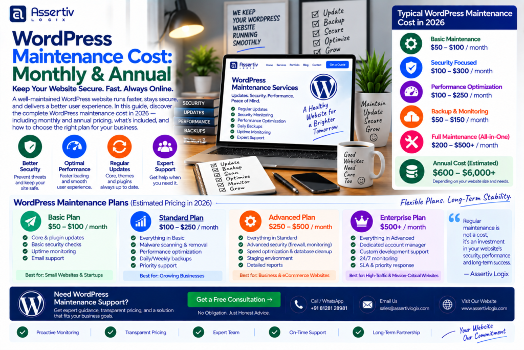 WordPress Maintenance Cost: Monthly & Annual