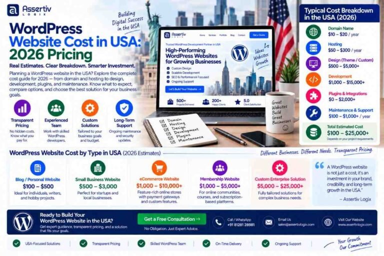 WordPress Website Cost in USA: 2026 Pricing
