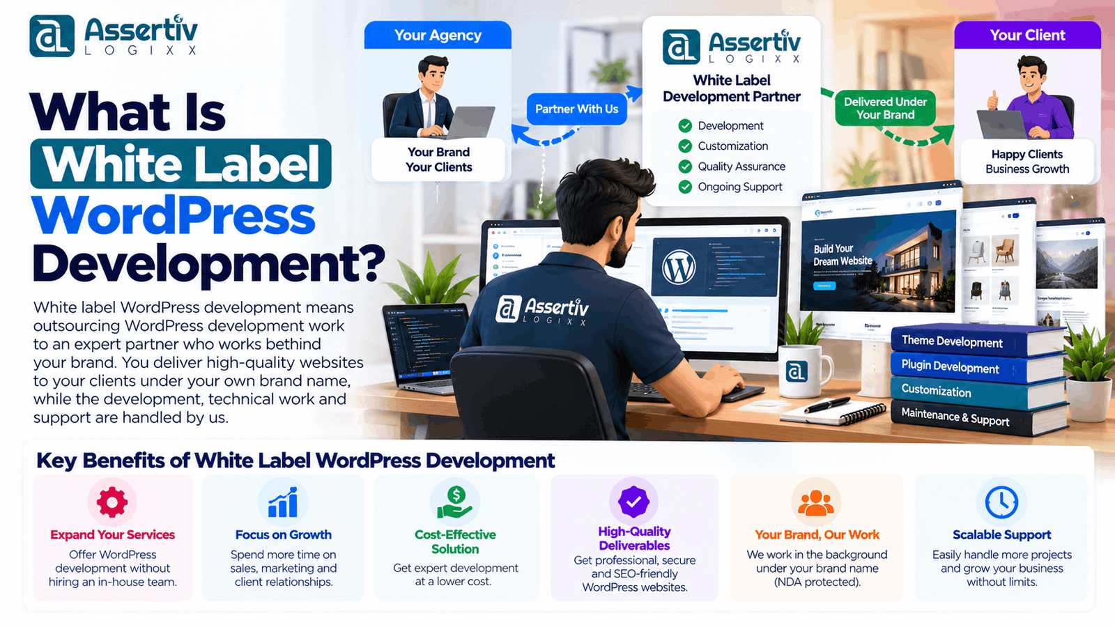 What is white label WordPress development for digital agencies